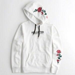 Hollister White Rose Hoodie
